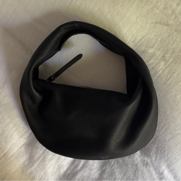 KHAITE Handbags - KHAITE Black Pebbled Leather Olivia Hobo Bag